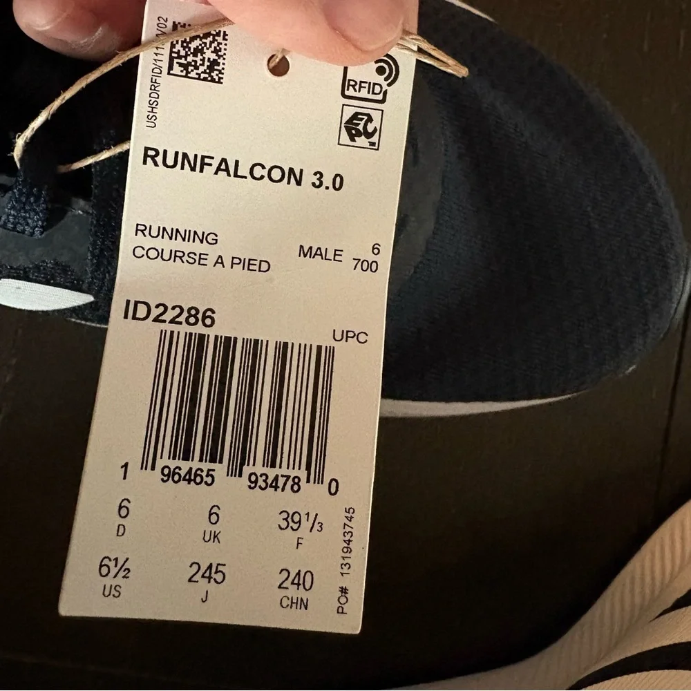 Adidas Runfalcon 3.0 Navy Sneakers Men’s Running Walking Size‎ 6.5  Athletic